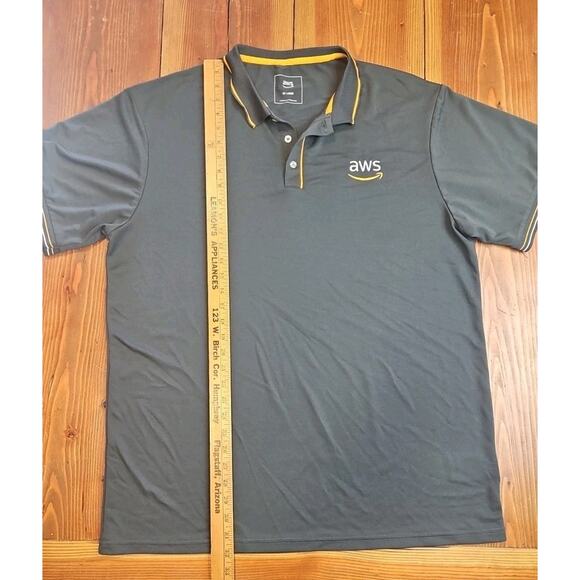 AWS Gray Polo T-shirt Men's Size 3x Large - Picture 4 of 8